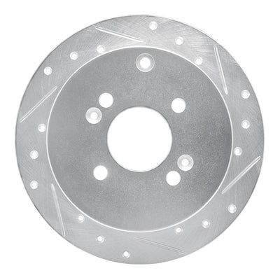 R1 06-12 Dodge Attitude (Mexico) Rear Right Drilled & Slotted Silver Brake Rotor