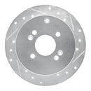 R1 06-12 Dodge Attitude (Mexico) Rear Right Drilled & Slotted Silver Brake Rotor