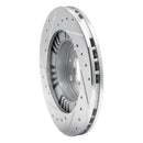R1 99-03 Mazda Protege Front Right Drilled & Slotted Silver Brake Rotor