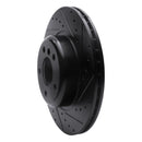 R1 11-16 BMW 528I xDrive Front Right Drilled & Slotted Black Brake Rotor