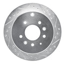 R1 92-06 Mazda MPV Rear Right Drilled & Slotted Silver Brake Rotor