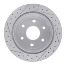 R1 99-07 Chevrolet Silverado 1500 Rear Right Drilled & Slotted Geo-Carbon Rotor