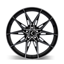 Kraze KR196 Evolve 22x9 / 5x112 BP / 35mm Offset / 66.56mm Hub Gloss Black Machined Wheel