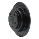 R1 90-08 Saab 9-2X Rear Left Drilled & Slotted Black Brake Rotor
