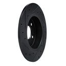 R1 19-25 Nissan Kicks Rear Right Drilled & Slotted Black Brake Rotor