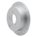 R1 01-16 Hyundai Santa Fe Rear Right Drilled & Slotted Geo-Carbon Rotor
