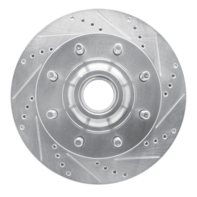 R1 99-02 Ford F-250 2WD (Super Duty) Front Right Drilled & Slotted Silver Brake Rotor