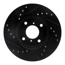 R1 99-07 Suzuki Esteem Front Right Drilled & Slotted Black Brake Rotor