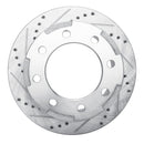 R1 01-10 Chevrolet Express 3500 Rear Left Drilled & Slotted Silver Brake Rotor