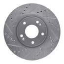 R1 05-16 Hyundai Sonata Front & Rear Drilled & Slotted Silver Brake Rotor Set