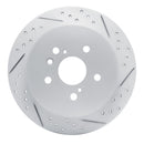 R1 09-15 Toyota Venza Rear Right Drilled & Slotted Geo-Carbon Rotor