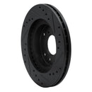 R1 88-92 Ford Probe Front Left Drilled & Slotted Black Brake Rotor