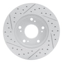 R1 02-15 Acura Rsx Front Right Drilled & Slotted Geo-Carbon Rotor
