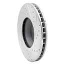 R1 04-10 BMW 530XI Front Left Drilled & Slotted Silver Brake Rotor