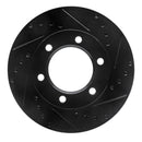 R1 71-91 Chevrolet Blazer Front Right Drilled & Slotted Black Brake Rotor