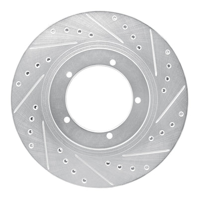 R1 86-86 Porsche 944 Turbo Front Right Drilled & Slotted Silver Brake Rotor