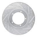 R1 86-86 Porsche 944 Turbo Front Right Drilled & Slotted Silver Brake Rotor