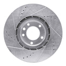R1 11-18 Porsche Cayenne Front & Rear Drilled & Slotted Silver Brake Rotor Set