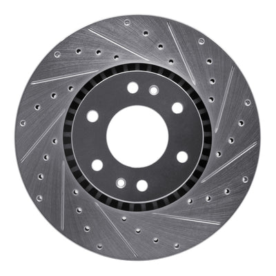 R1 02-09 Buick Rainier Front Right Drilled & Slotted Silver Brake Rotor