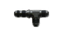 Vibrant -10AN Bulkhead Adapter Tee on Run Fittings - Anodized Black Only
