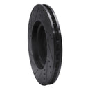R1 94-02 Mercedes-Benz SL600 Left Front Drilled & Slotted Black Brake Rotor