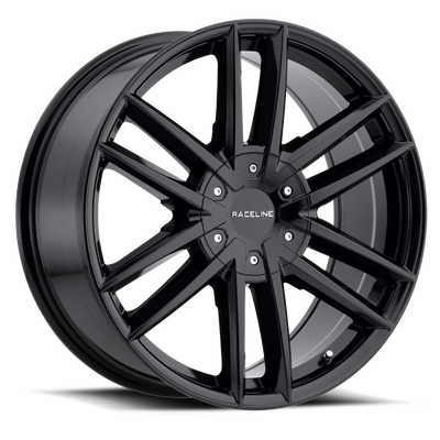 Raceline 158B Impulse 20x8.5in / 5x114.3/5x120 BP / 35mm Offset / 74.1mm Bore - Gloss Black Wheel