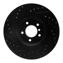 R1 07-15 BMW 335i xDrive Front & Rear Drilled & Slotted Black Brake Rotor Set
