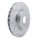 R1 17-25 Acura Integra Front & Rear Drilled & Slotted Silver Brake Rotor Set