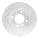 R1 89-96 Nissan 240SX Front & Rear Drilled & Slotted Silver Brake Rotor Set