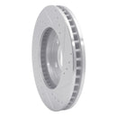 R1 87-90 Chrysler Town & Country Front Left Drilled & Slotted Silver Brake Rotor