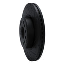 R1 19-25 Ram 1500 Front Right Drilled & Slotted Black Brake Rotor