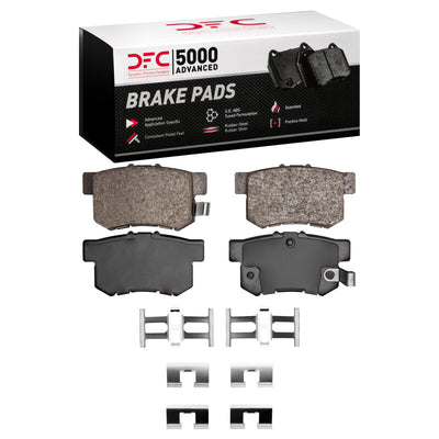 DFC 07-14 Suzuki SX4 Rear Drilled & Slotted Geoperformance Rotors 5000 Advanced Pads w/Hardware