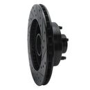R1 80-83 Ford F-150 RWD Front Left Drilled & Slotted Black Brake Rotor