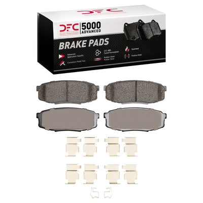 DFC 07-22 Lexus LX570 Rear Drilled & Slotted Geoperformance Rotors 5000 Advanced Pads w/Hardware