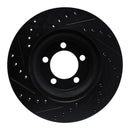 R1 65-72 Dodge Dart Front Right Drilled & Slotted Black Brake Rotor