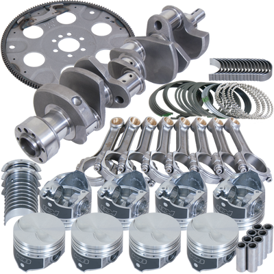 Eagle Chevy 305 1Pc 3.480in Crank 5.700in I-Beam Rods 3.796in Pistons 153 Tooth FP Balanced Assembly