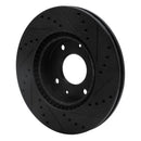 R1 02-06 Hyundai Sonata Front Left Drilled & Slotted Black Brake Rotor