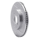 R1 03-11 Ford Crown Victoria Front & Rear Drilled & Slotted Silver Brake Rotor Set