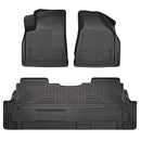 Husky Liners 07-16 GMC Acadia/09-17 Chevy Traverse WeatherBeater Frnt & 2nd Row Floor Liners - Black