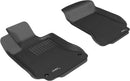 3D MAXpider 2008-2014 Mercedes-Benz C-Class Sedan W204 Kagu 1st & 2nd Row Floormats - Black