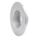 R1 1981-1987 Saab 900 Front Right Drilled & Slotted Silver Brake Rotor