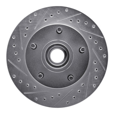 R1 73-93 Ford E-150 Econoline Front Left Drilled & Slotted Silver Brake Rotor