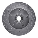 R1 73-93 Ford E-150 Econoline Front Left Drilled & Slotted Silver Brake Rotor
