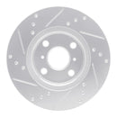 R1 00-05 Toyota MR2 Spyder Front Right Drilled & Slotted Silver Brake Rotor