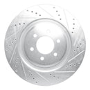 R1 03-17 Dodge Viper Front Right Drilled & Slotted Silver Brake Rotor