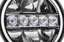 Go Rhino Xplor Blackout Series Maxline LED Hi/Low Beam w/Multi DRL (Surface Mount) 7in. - Blk