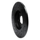 R1 01-08 Ford Mondeo (Mexico) Rear Right Drilled & Slotted Black Brake Rotor