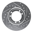 R1 92-04 Hummer H1 Rear Right Front Right Drilled & Slotted Silver Brake Rotor