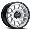 ICON Alloys Rancho 20x9 / 6x135 / 16mm / 5.625in BS Silver Machined w/ Gloss Black Lip Wheel