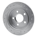 R1 97-05 Buick Century Rear Left Drilled & Slotted Silver Brake Rotor
